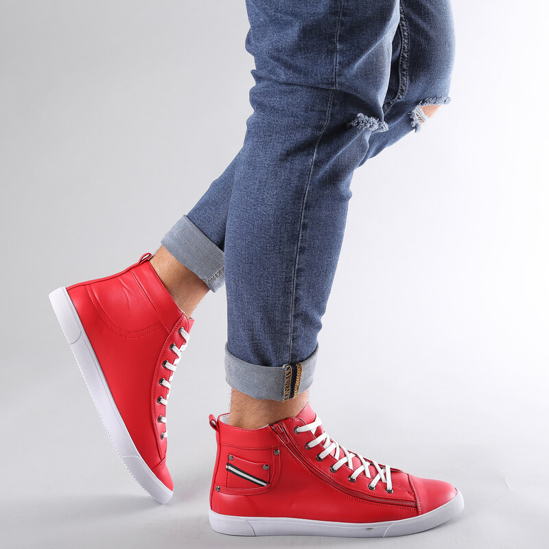 Lesara High-Top-Sneaker mit asymmetrischem Reißverschluss - 40