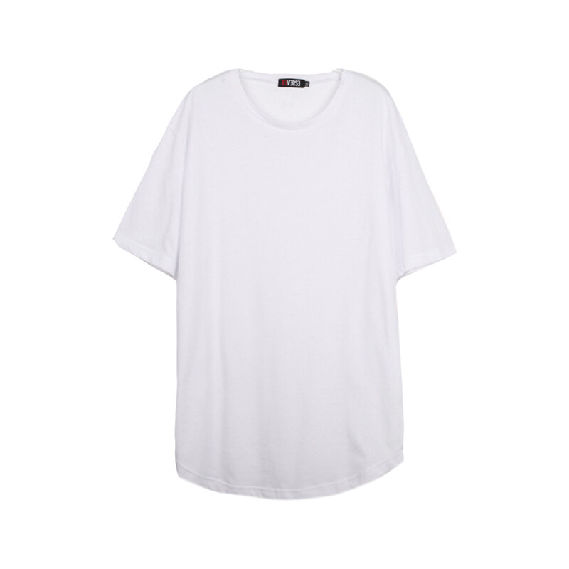 Re-Verse Longshirt in Basic-Farbgebung - Weiß - XL