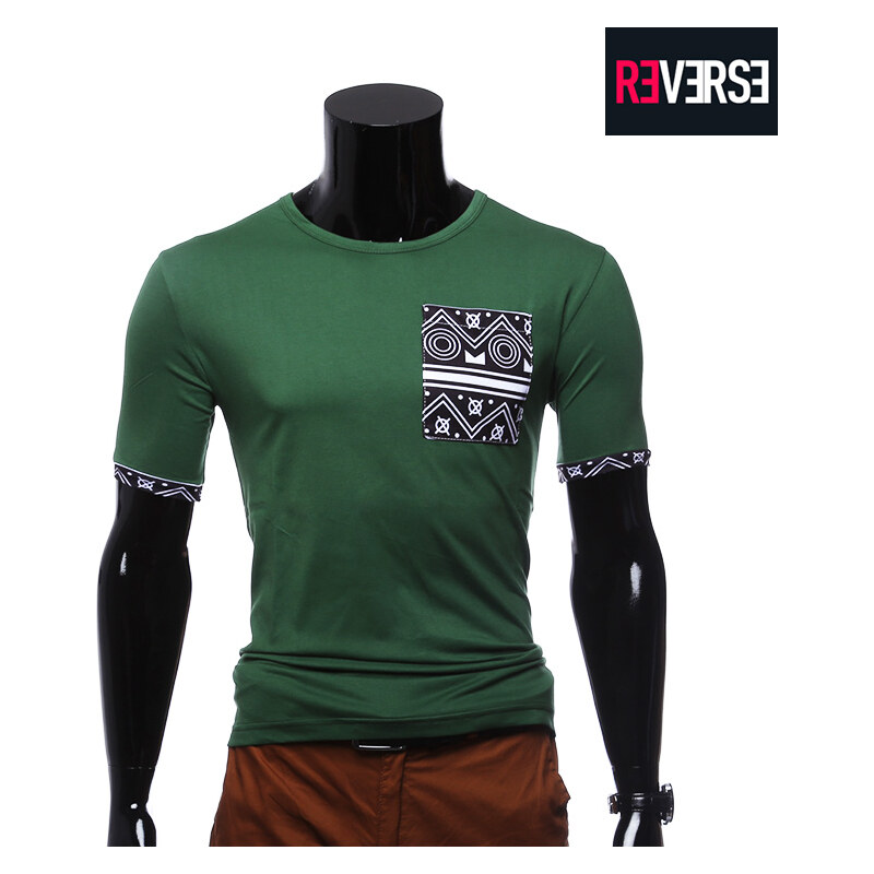 Re-Verse T-Shirt mit Details im Ethno-Stil - XXL