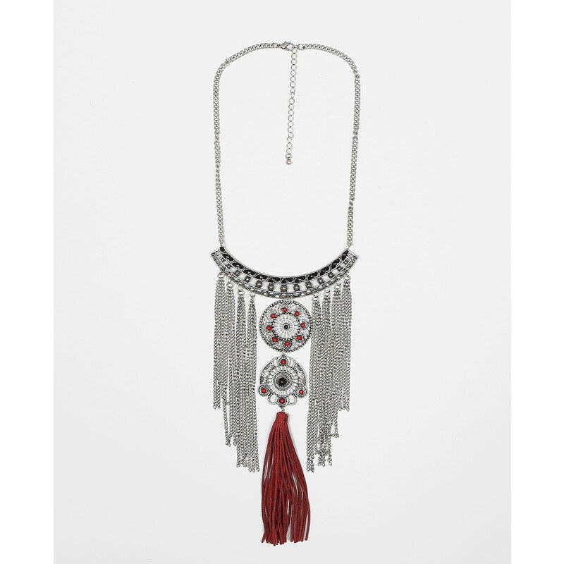 Lange Halskette Silberig, Größe 00 -Pimkie- Mode für Damen