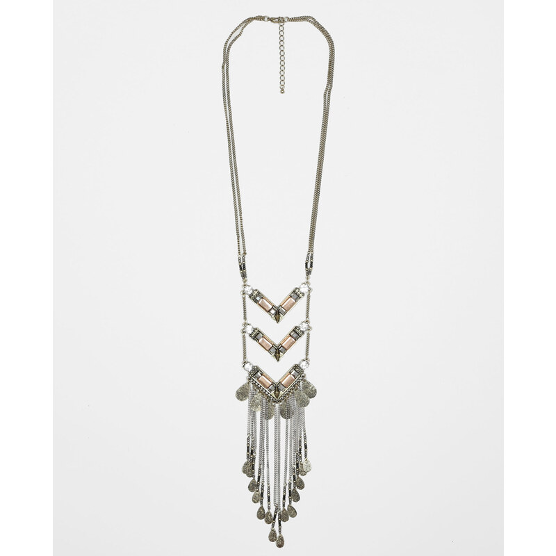 Lange Halskette mit Zacken Gold, Größe 00 -Pimkie- Mode für Damen