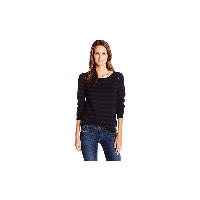 Maison Scotch Damen Pullover with Buttons At Shoulder