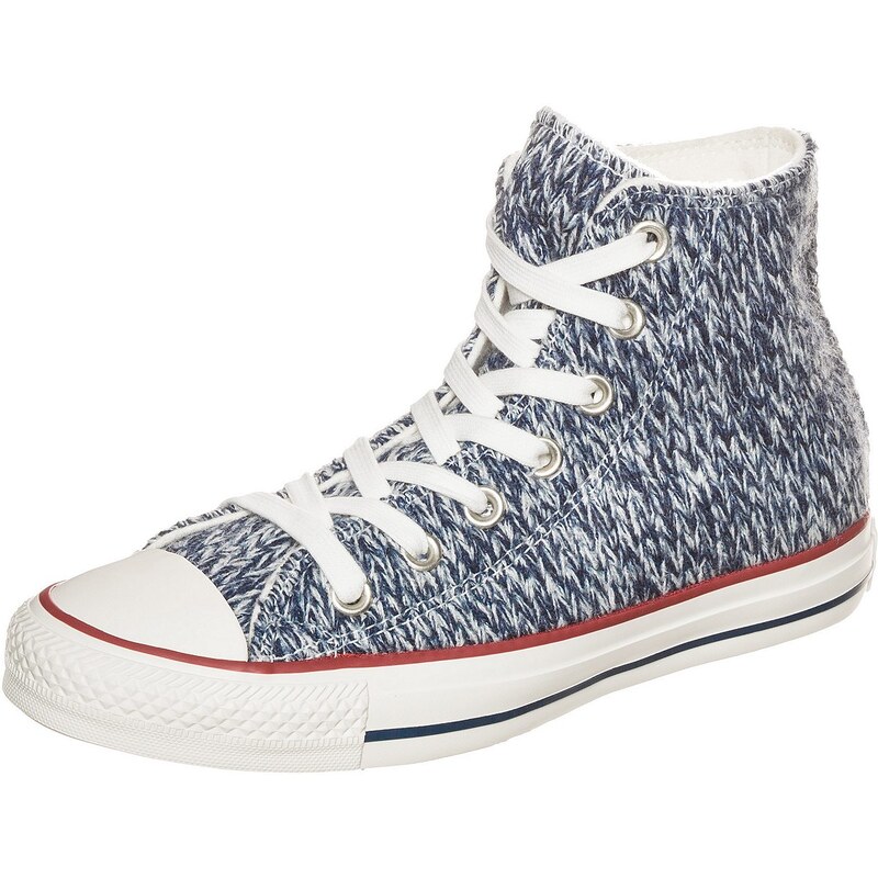 Große Größen: CONVERSE Chuck Taylor All Star High Winter Knit Sneaker Damen, dunkelblau / weiß, Gr.6.0 US - 36.5 EU-8.0 US - 39.0 EU
