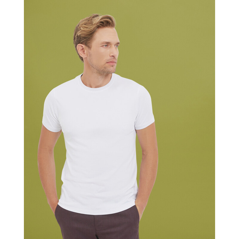 Ted Baker T-Shirt aus Baumwolle mit Rundhalsausschnitt Weiß