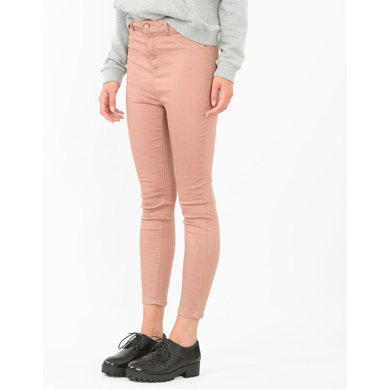 Skinny-Jeans mit hoher Taille Zartrosa, Größe 36 -Pimkie- Mode für Damen