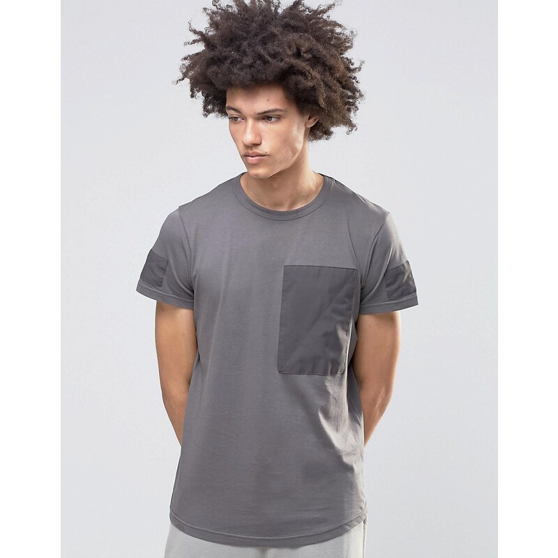 Systvm - Zane - Vorgewaschenes T-Shirt - Grau