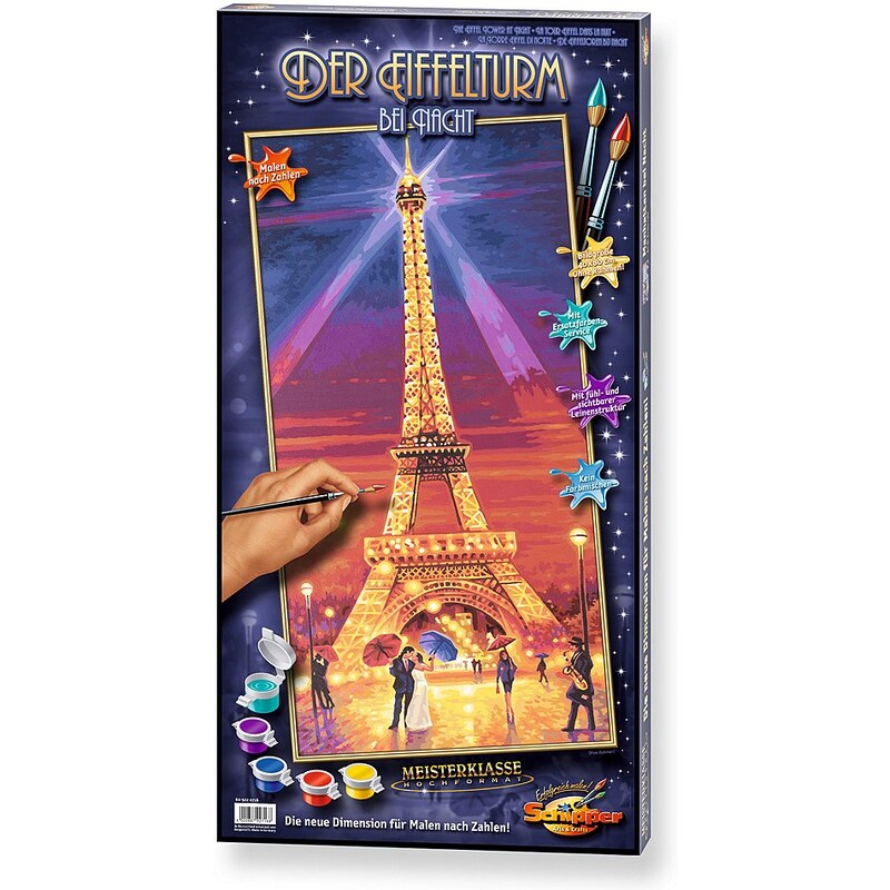 Schipper, Malen nach Zahlen, »Meisterklasse Hochformat Der Eiffelturm bei Nacht«