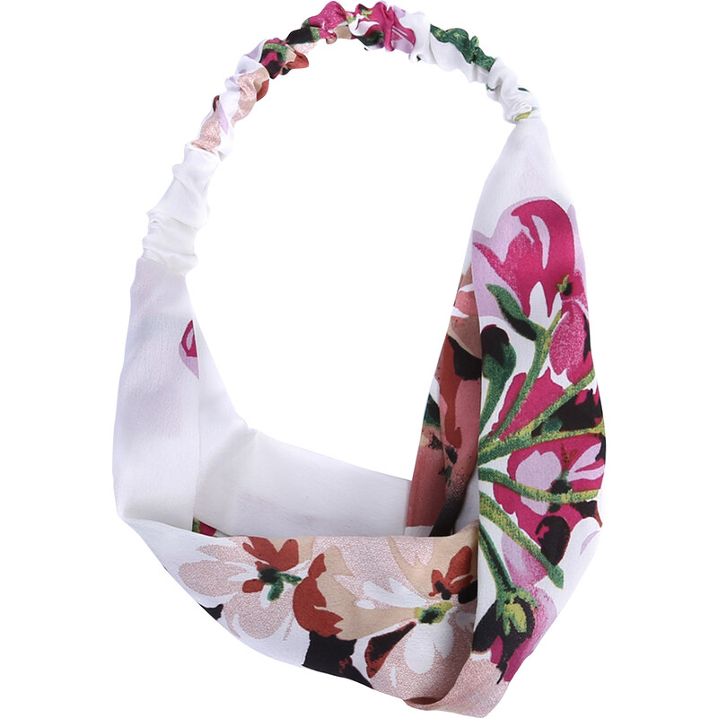 Lesara Haarband mit Blüten-Print - Weiß