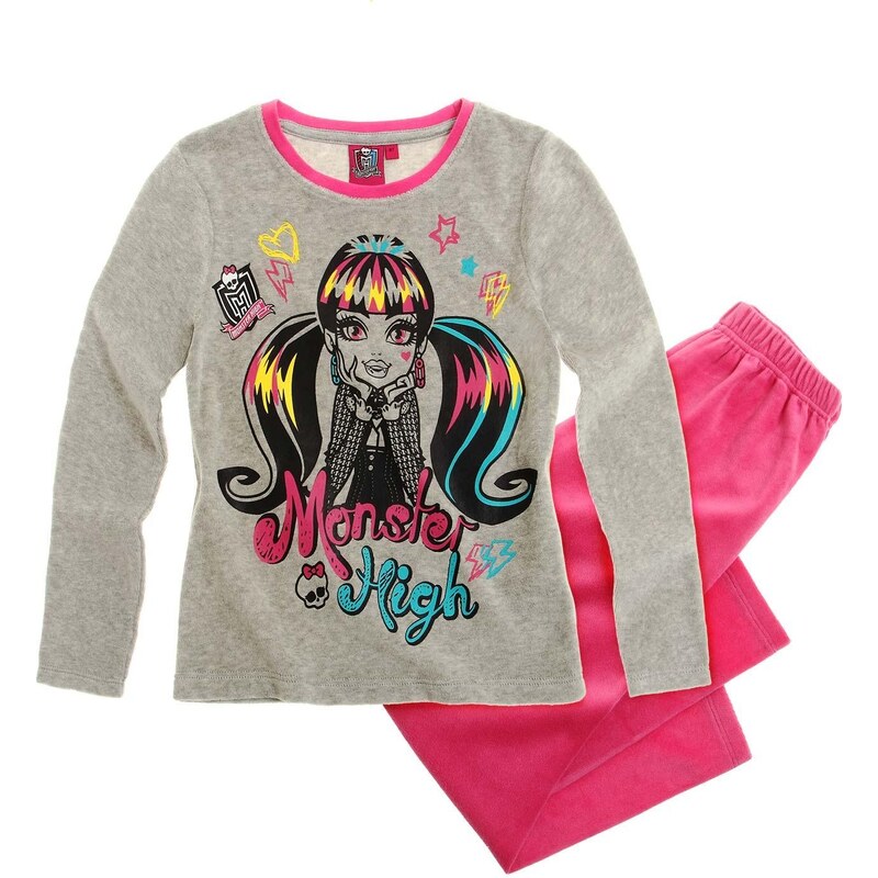 Monster High Pyjama pink in Größe 128 für Mädchen aus Oberteil: 50% Baumwolle 50% Polyester Hose: 75% Baumwolle 25% Polyester