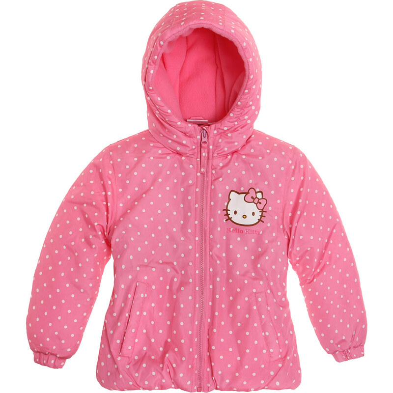 Hello Kitty Winterjacke pink in Größe 104 für Mädchen aus 100 % Polyester
