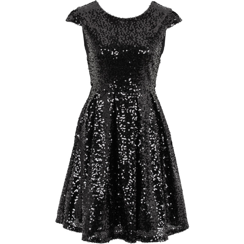 BODYFLIRT boutique Paillettenkleid/Sommerkleid ohne Ärmel in schwarz von bonprix