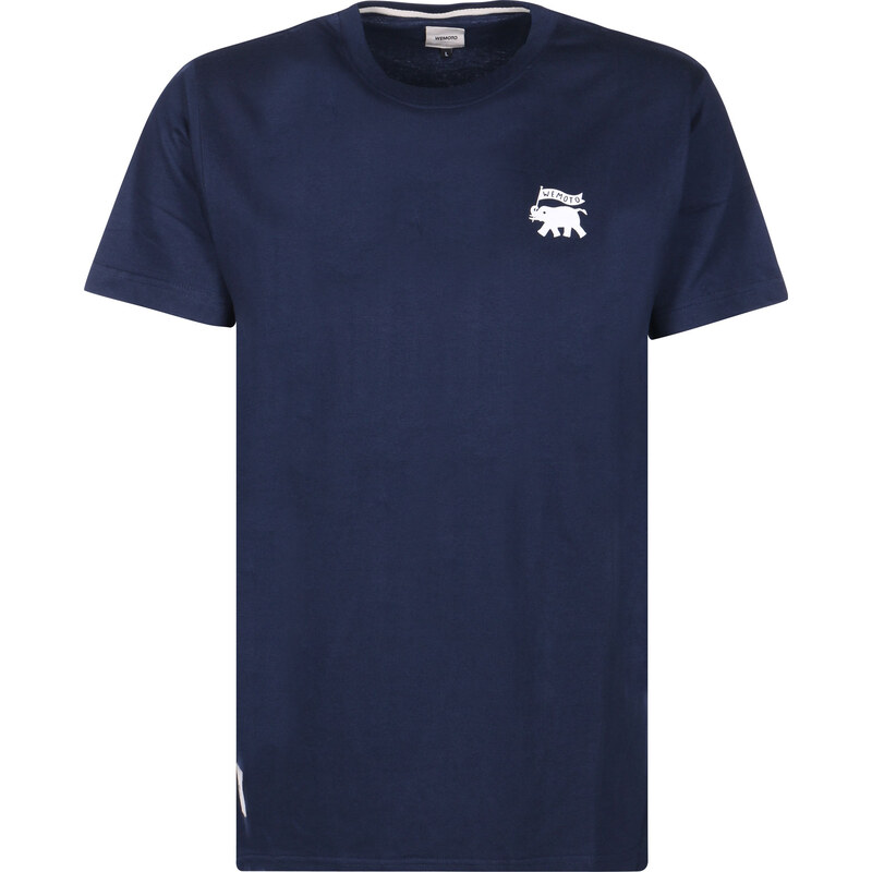 Wemoto Vale Chest T-Shirts T-Shirt navy blue