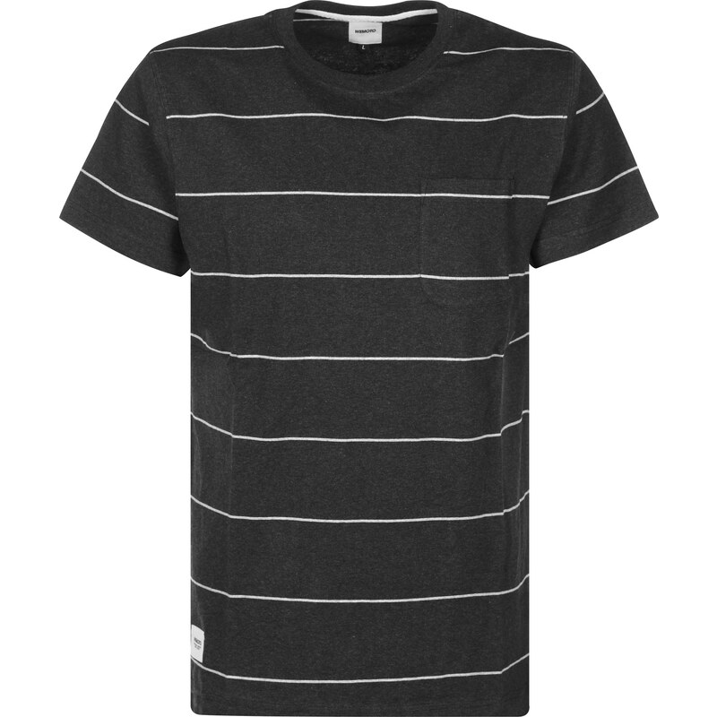 Wemoto Blake Stripe T-Shirts T-Shirt black melange