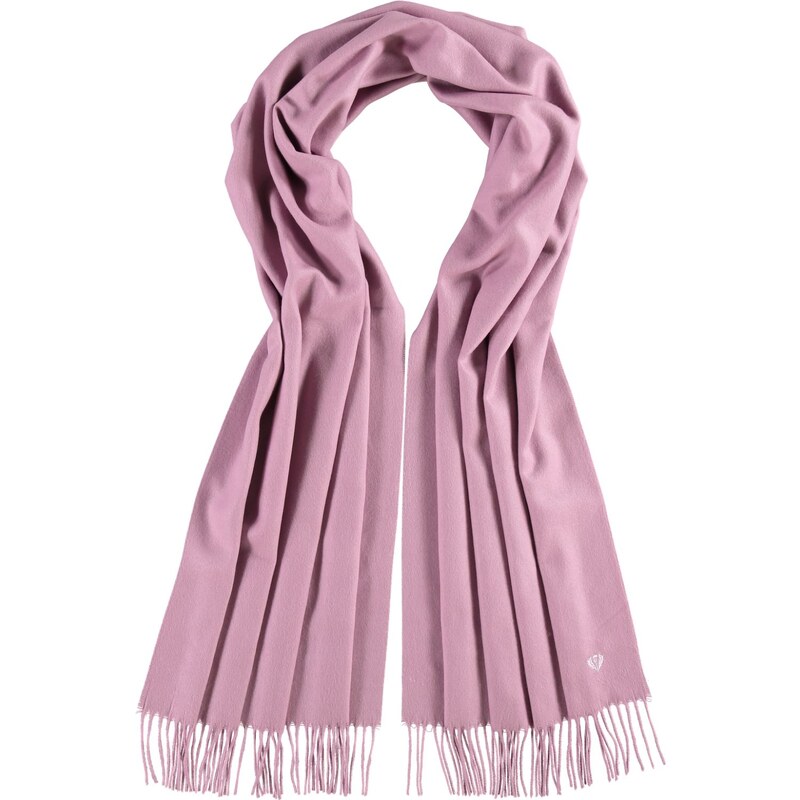 FRAAS Klassischer Cashmink-Schal mit gestickter Distel in rosa