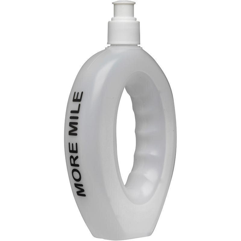More Mile 500ML Hand Held Water Bottle Clear/White