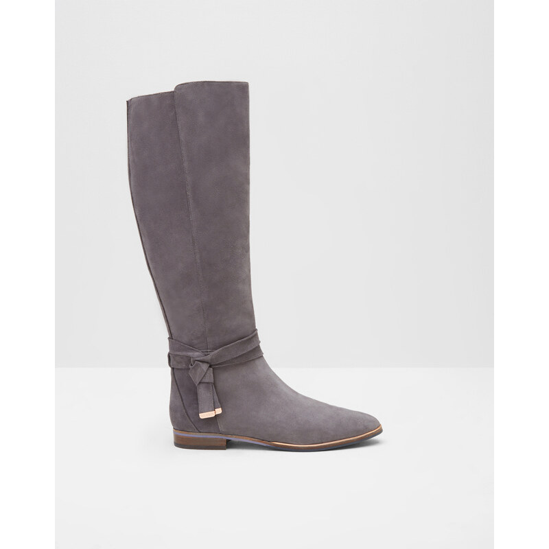 Ted Baker Kniehohe Stiefel mit Band Grau