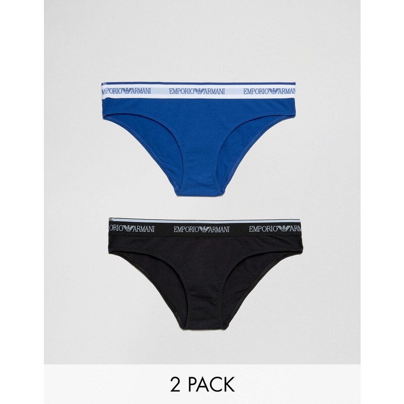 Emporio Armani - Visibility - Unterhosen mit Logo im 2er-Pack - Blau