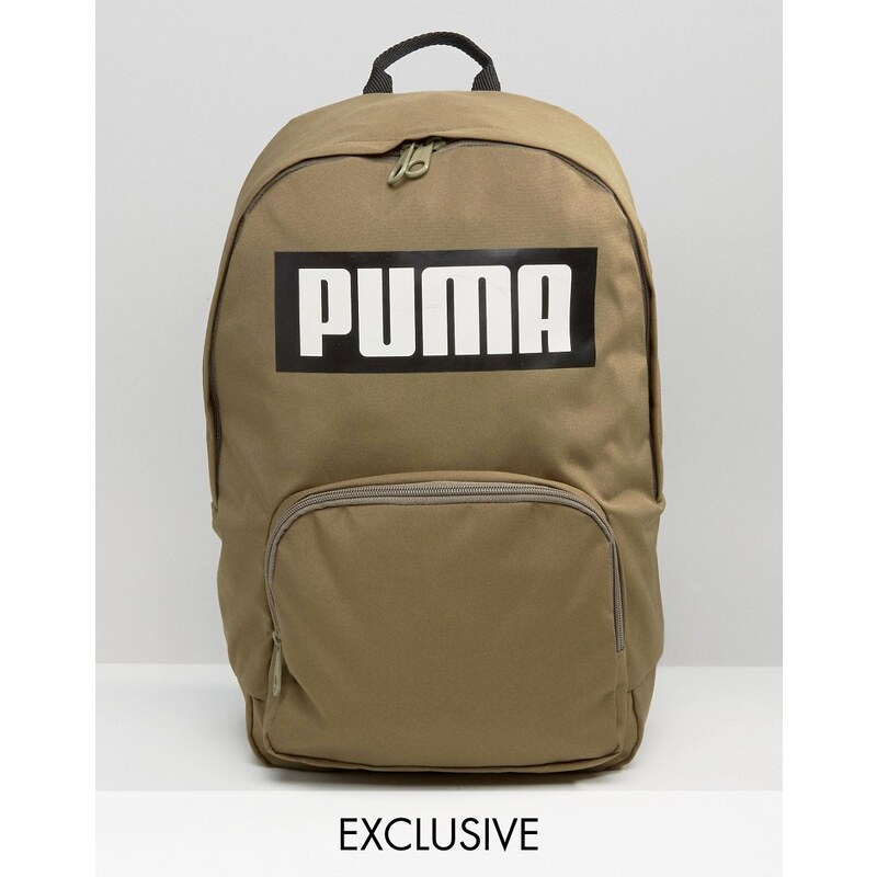 Puma - Exklusiv bei ASOS - Rucksack mit Logo in Khaki - Grün