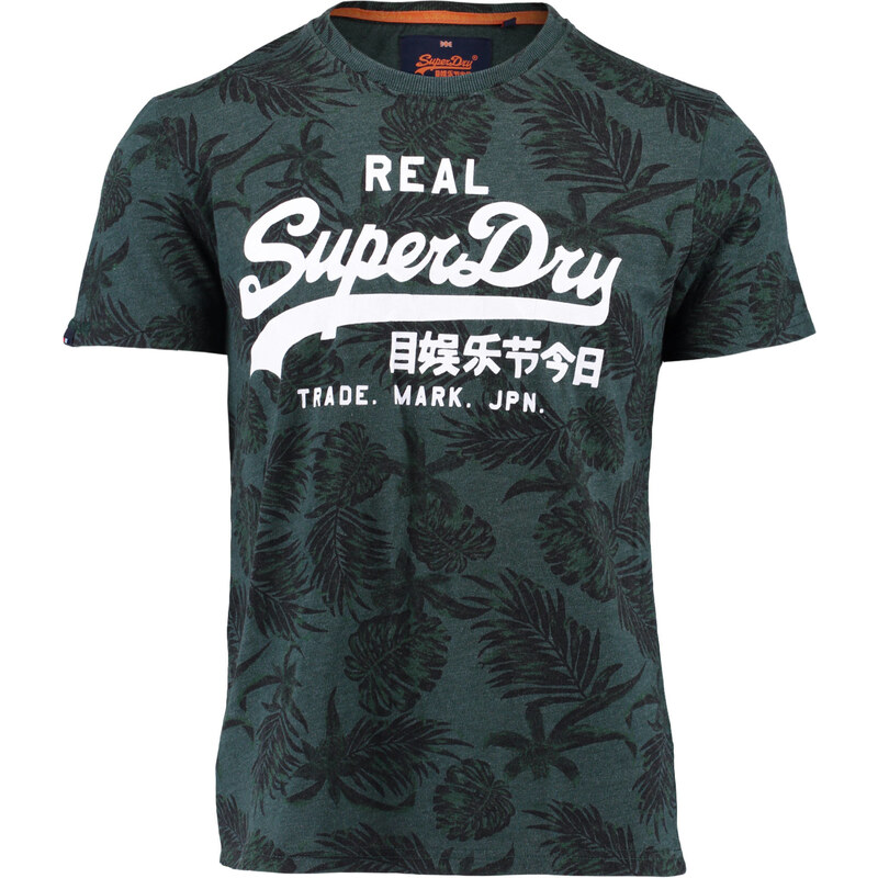 Superdry: Herren T-Shirt Vintage Logo Aop, grün, verfügbar in Größe L