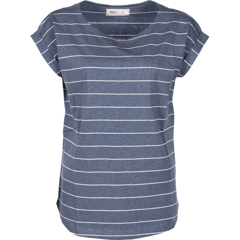 Wemoto Bell Stripe W T-Shirts T-Shirt indigo melange
