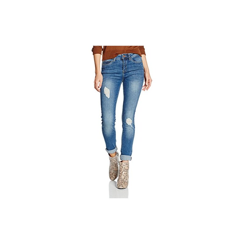 Noisy may Damen Jeanshose Nmlucy Nw Destroy Jeans Med Blue Noos