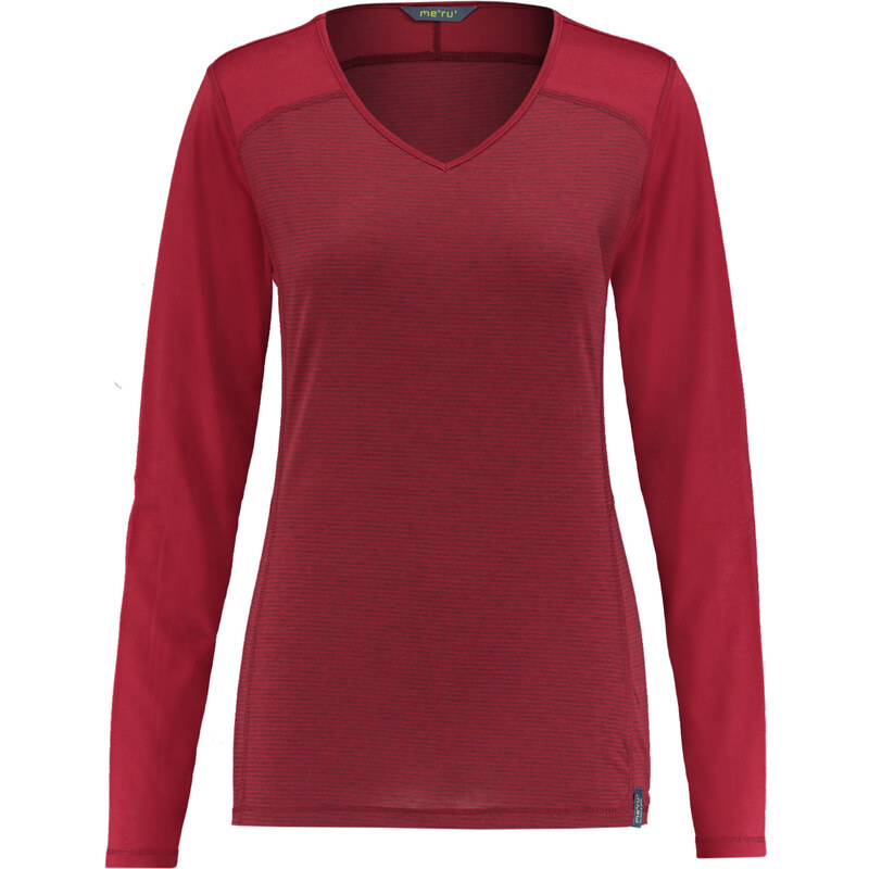meru: Damen Outoor-Shirt Langarm, aubergine, verfügbar in Größe L
