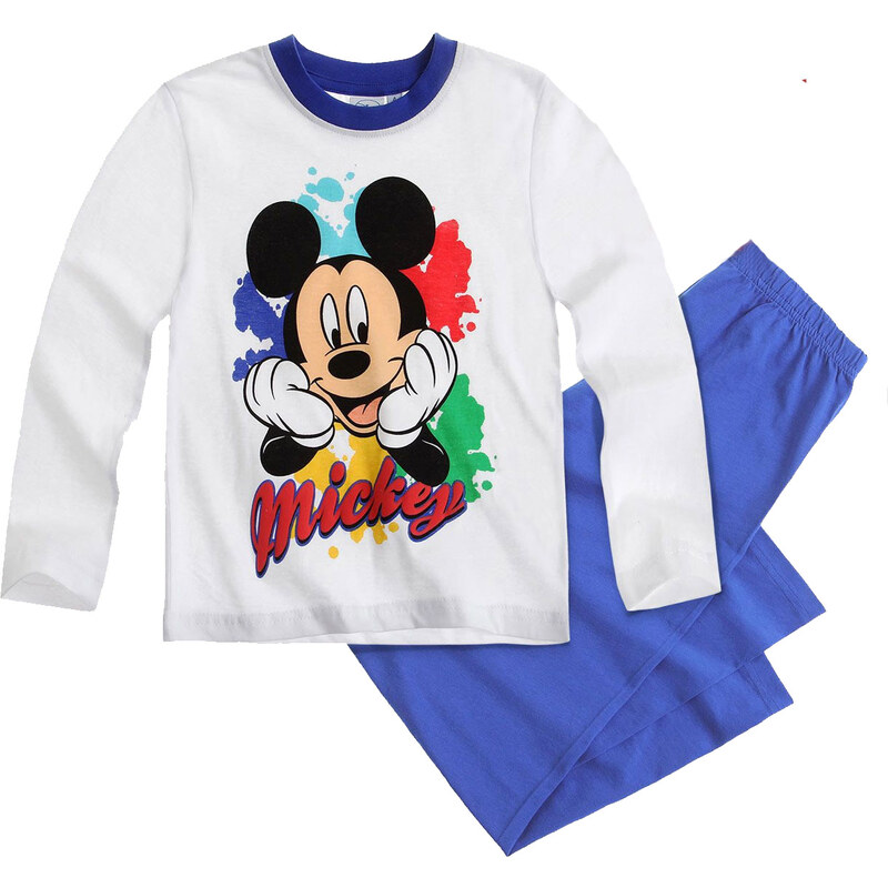 Disney Mickey Pyjama blau in Größe 98 für Mädchen aus 100% Baumwolle