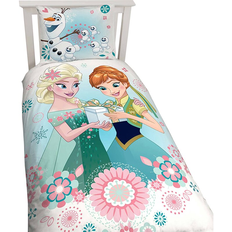 Disney Die Eiskönigin Bettwäsche 140 x 200 cm; 60 x 70 cm rosa in Größe UNI für Mädchen aus 100 % Baumwolle