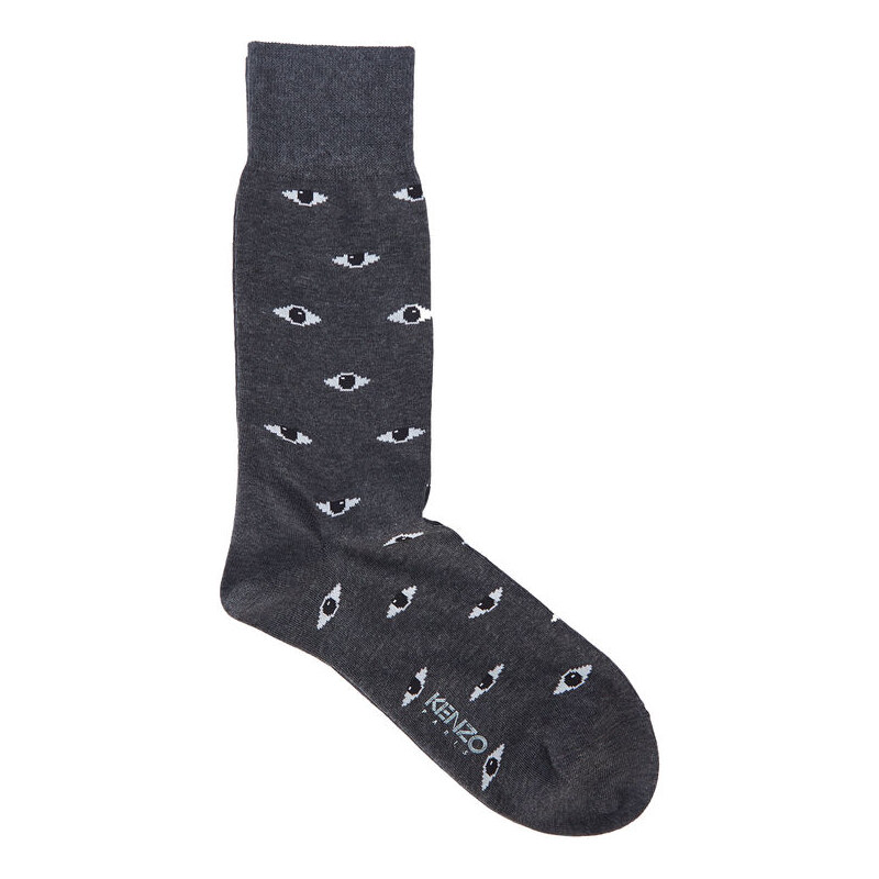 KENZO Socken mit Augenmotiv All-Over in Anthrazit
