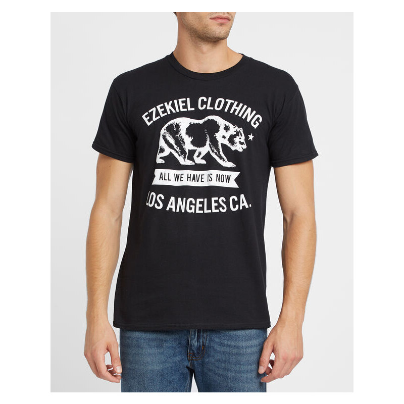 EZEKIEL T-Shirt Walkabout mit Rundhalsausschnitt und Druck in Schwarz