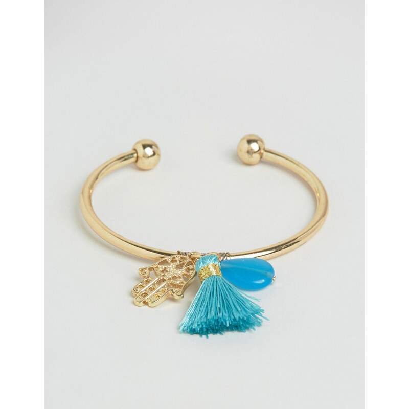 Cara Jewellery Cara NY - Armband mit Quasten und Hamsa-Hand - Gold