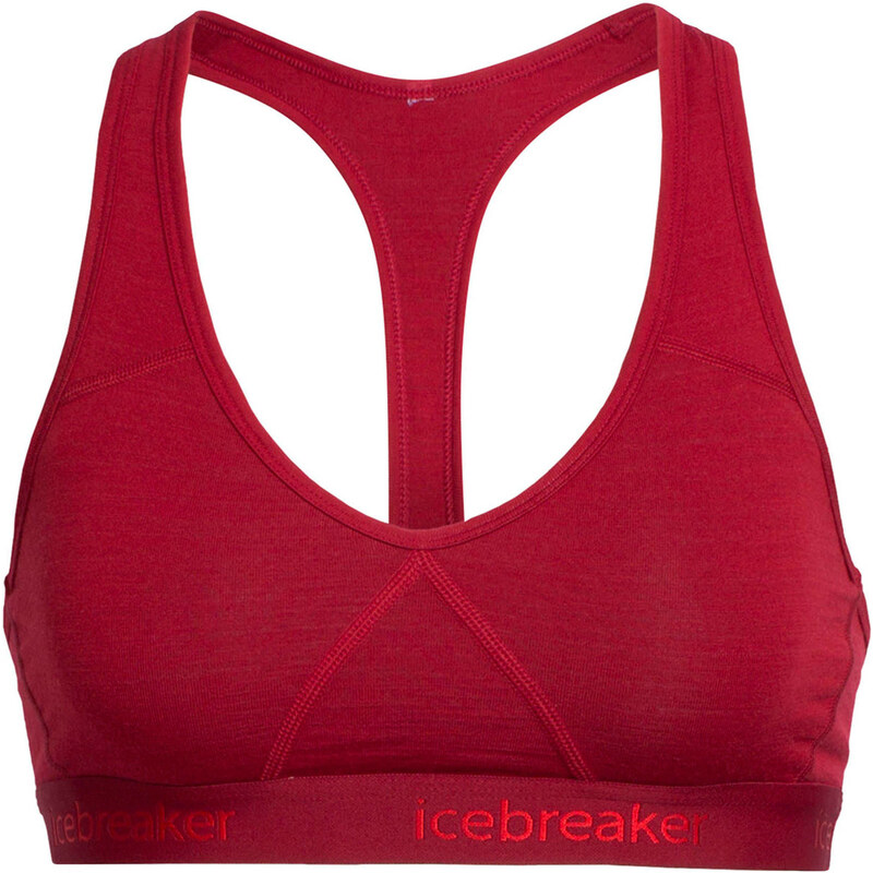 Icebreaker: Damen Sport-BH / Bustier Women´s Sprite Racerback Bra, bordeaux, verfügbar in Größe M