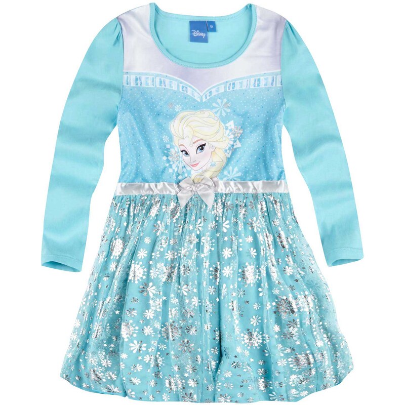 Disney Die Eiskönigin Kleid türkis in Größe 104 für Mädchen aus Vorderseite: 100% Polyester 100% Polyester 95% Baumwolle 5% Elastan