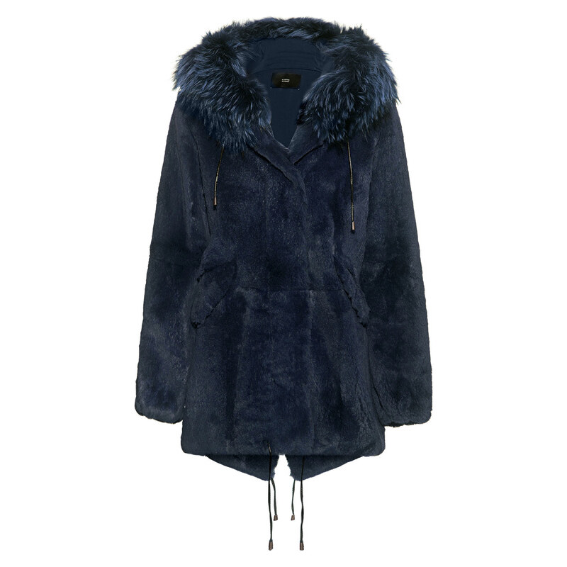 STEFFEN SCHRAUT Notting Hill Fur Coat Atlantic Blue