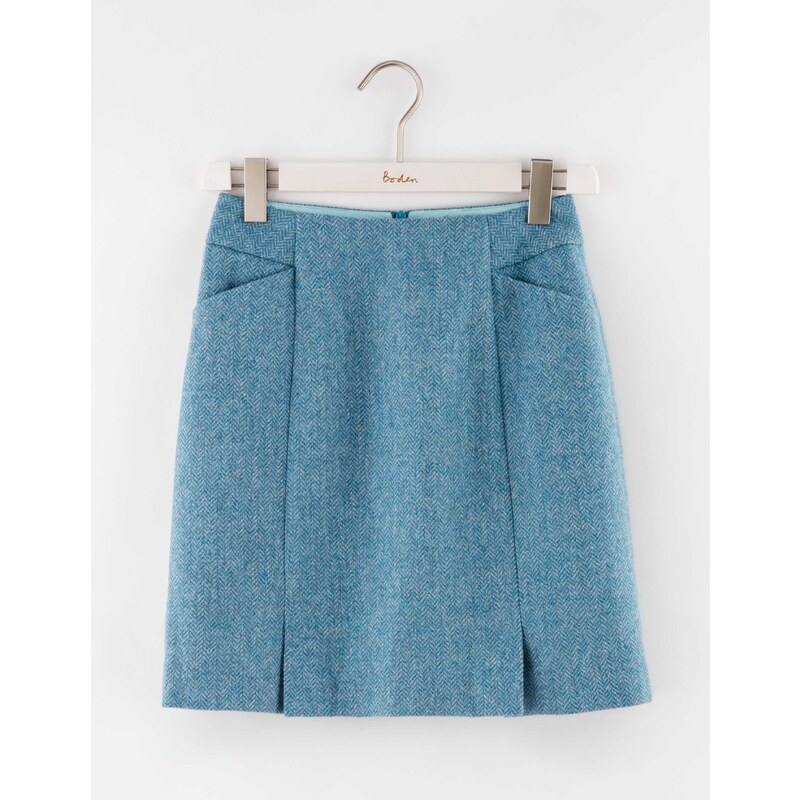 Minirock aus britischem Tweed Blau Damen Boden
