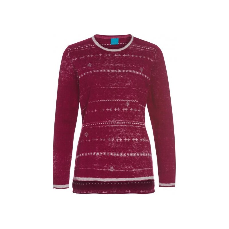COOL CODE Damen Pullover Sweatshirt figurnah rot aus Baumwolle