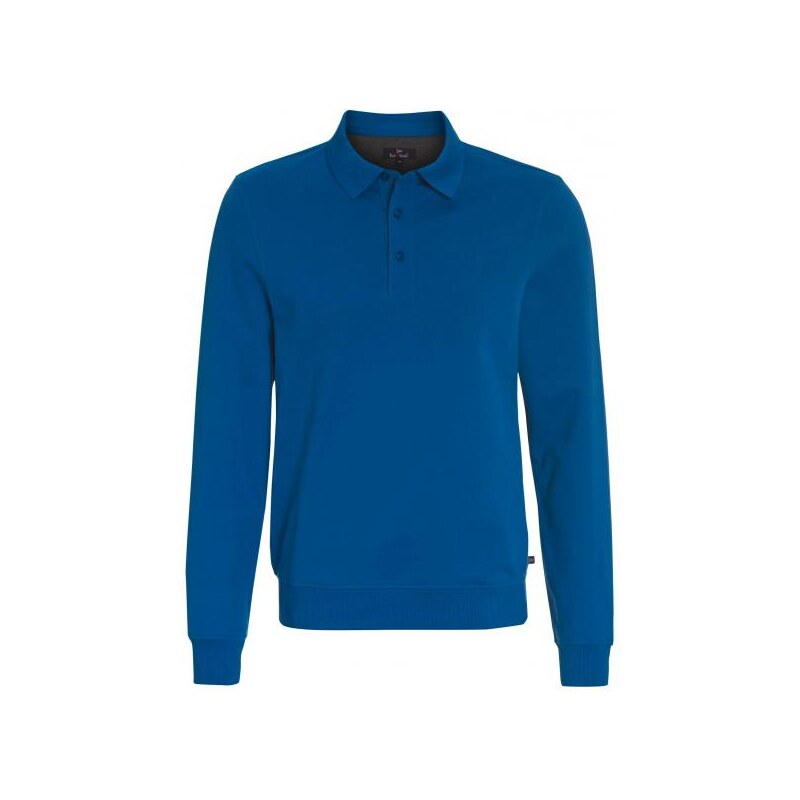 Paul R.Smith Basic Poloshirt Langarm - Gr. S - XXL, blau