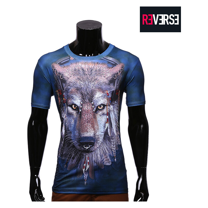 Re-Verse T-Shirt mit 3D-Print Wolf - S