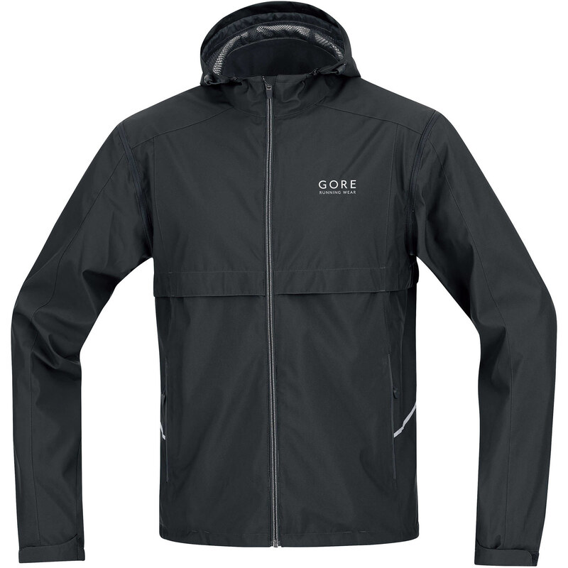 Gore Running Wear: Herren Laufjacke Essential Zip-Off, schwarz, verfügbar in Größe S,M