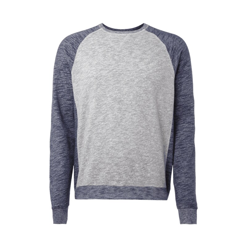MCNEAL Sweatshirt mit Kontrastdetails - meliert