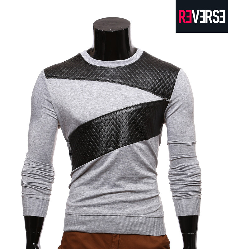 Re-Verse Sweatshirt mit Steppdetails & Reißverschluss-Applikation - S