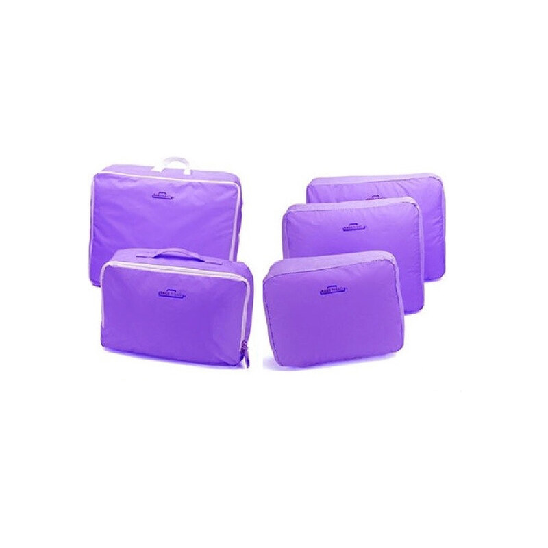 Lesara 5-teiliges Koffer-Organizer-Set - Violett