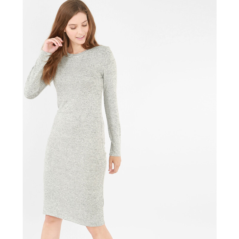 Langes Pulloverkleid Grau meliert, Größe XS -Pimkie- Mode für Damen