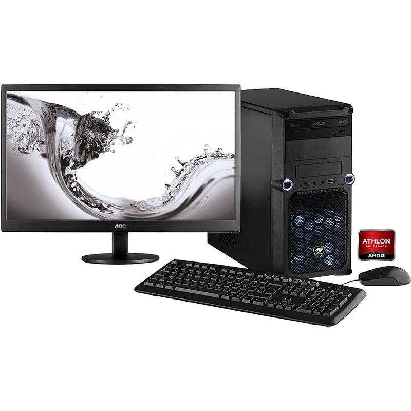 Hyrican Gaming PC Set AMD Athlon X4 880K, Windows 10 + Monitor »Cyber Gamer SET01070«