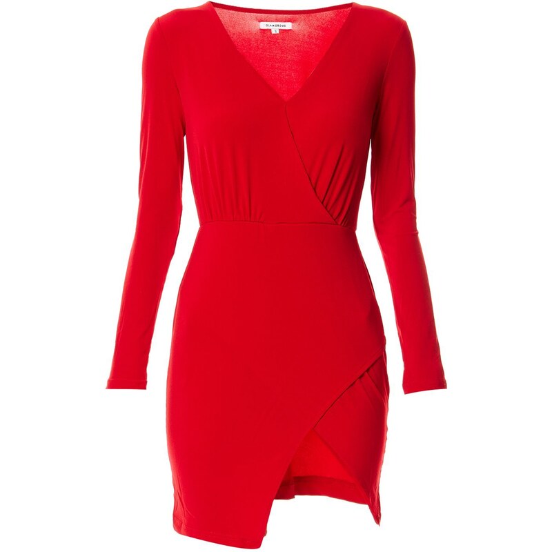 Glamorous Kleid mit kurzem Schnitt - rot