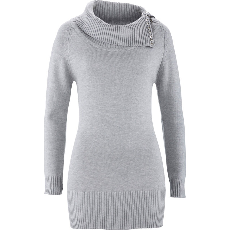 bpc selection Long-Pullover langarm in grau für Damen von bonprix