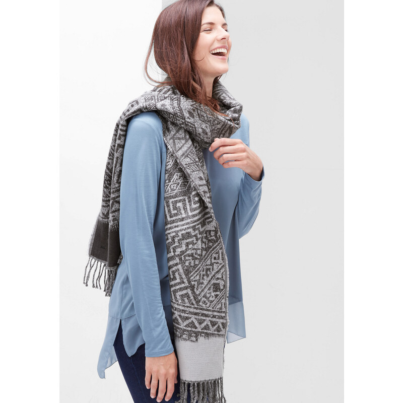 TRIANGLE Oversized-Schal mit Jacquardmuster