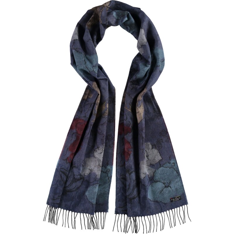 FRAAS Cashmink-Schal mit floralem Muster in blau