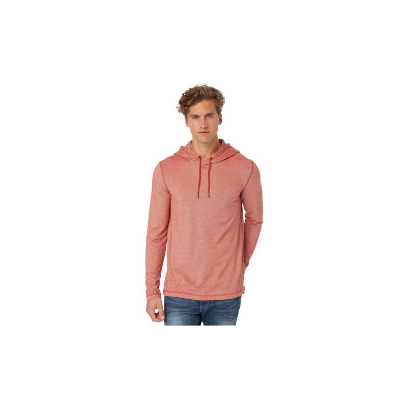 TOM TAILOR DENIM T-Shirt sportliches Kapuzen-Shirt aus Piqué rot L,M,S,XL