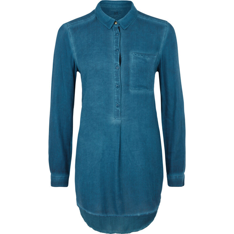 Q/S designed by Herringbone-Bluse in Garment Dye